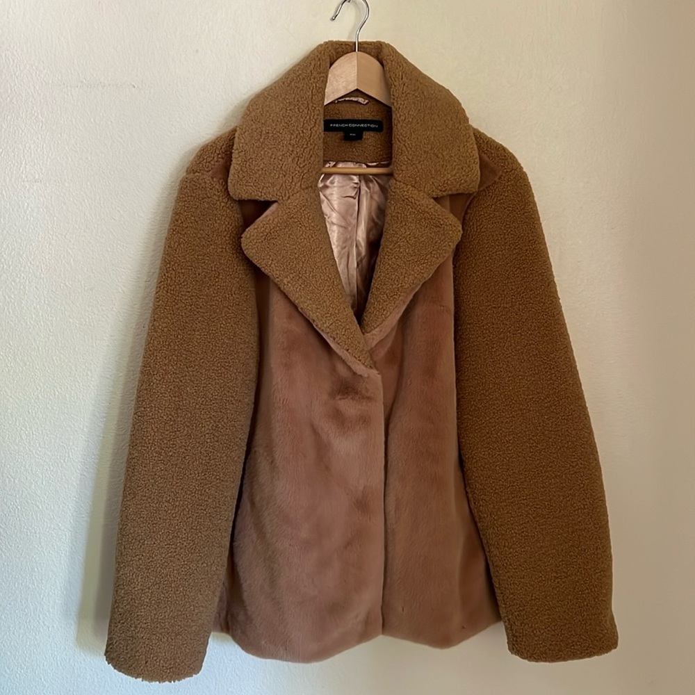 French Connection Faux Fur Teddy Jacket